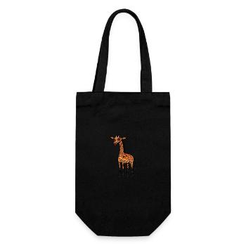 Giraffe Halloween Tier - Geschenkbeutel für Flaschen - Schwarz - Vorne