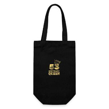 Age 53 - Gift Bag for Bottles - black - Front