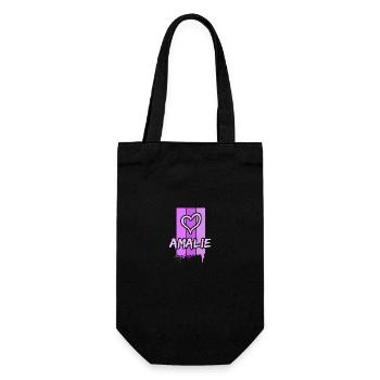 Geschenk für Amalie - Geschenkbeutel für Flaschen - Schwarz - Vorne