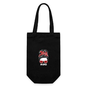 Accordion Player Granny Accordion - Gift Bag for Bottles - black - Front