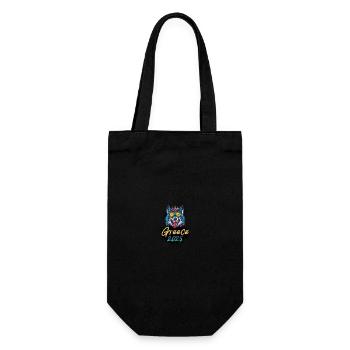 Grèce 2025 Loup de fête - Sac à bouteille - noir - Devant