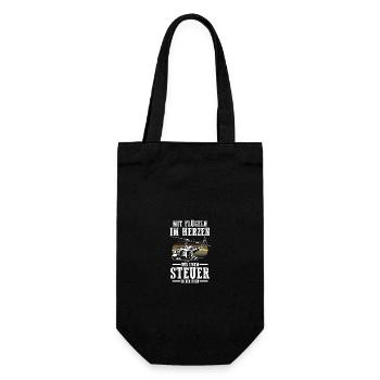 Pilot Flying Aviator Helicopter Helicopter - Gift Bag for Bottles - black - Front