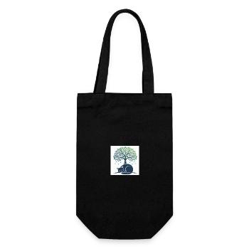 Sleeper cat under tree swirl - Gift Bag for Bottles - black - Front