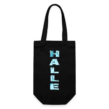 Hall Germany City Font Skyline Home - Gift Bag for Bottles - black - Front