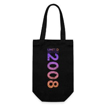 Limited Edition 2008 18th Birthday Gift - Gift Bag for Bottles - black - Front