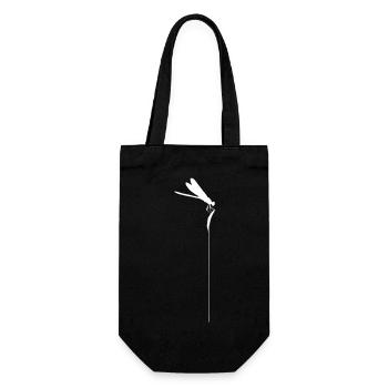 Zen Dragonfly - Minimalist Kachimushi Spirit - Gift Bag for Bottles - black - Front