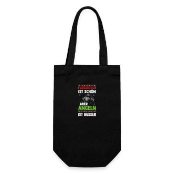 Santa Claus Fishing Christmas Party Christmas - Gift Bag for Bottles - black - Front