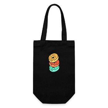 Bagel - Geschenkbeutel für Flaschen - Schwarz - Vorne