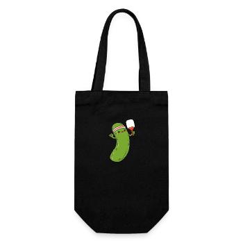 Pickleball - Geschenkbeutel für Flaschen - Schwarz - Vorne
