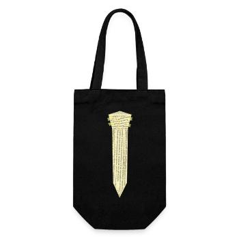 ORIGAMI TIE - Gift Bag for Bottles - black - Front