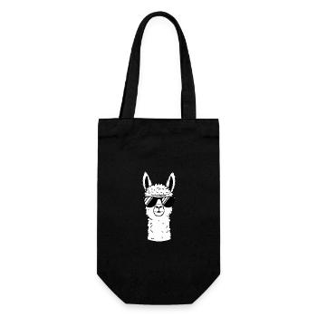 Alpaga lama alpaga animal - Sac à bouteille - noir - Devant