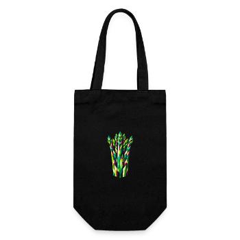 Abstrakter geometrischer Spargel - Farbgestaltung - Geschenkbeutel für Flaschen - Schwarz - Vorne