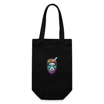 Unicorn Head - Gift Bag for Bottles - black - Front