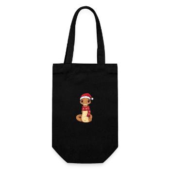 Snake Cobra Christmas Comic - Gift Bag for Bottles - black - Front