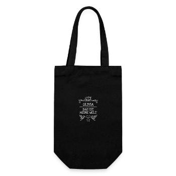 Olivia as a girl's name - Gift Bag for Bottles - black - Front