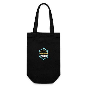 Occupation: Kindergarten teacher - Gift Bag for Bottles - black - Front