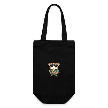 Hamster Cool Summer - Gift Bag for Bottles - black - Front