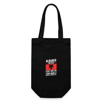 Albaner Albanisch Albanien - Geschenkbeutel für Flaschen - Schwarz - Vorne
