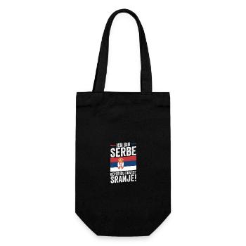 Serbian Serbian Serbia - Gift Bag for Bottles - black - Front