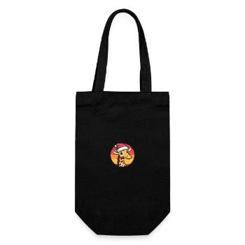 Giraffe Weihnachten Christmas - Gift Bag for Bottles - black - Front