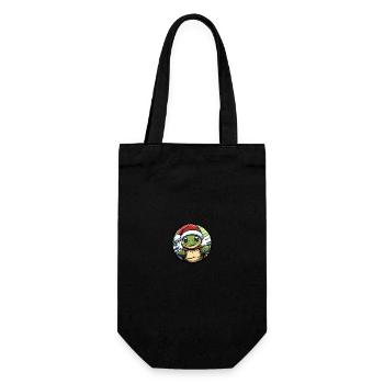 Turtle Christmas Christmas - Gift Bag for Bottles - black - Front