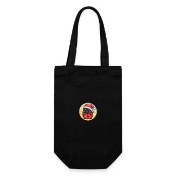 Marienkäfer Weihnachten Christmas - Geschenkbeutel für Flaschen - Schwarz - Vorne