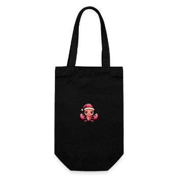 Lobster Crab Christmas Cute - Gift Bag for Bottles - black - Front