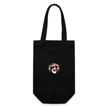 Border Collie Chien Noël Cool - Sac à bouteille - noir - Devant