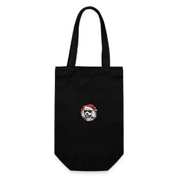Caniche chien Noël cool - Sac à bouteille - noir - Devant