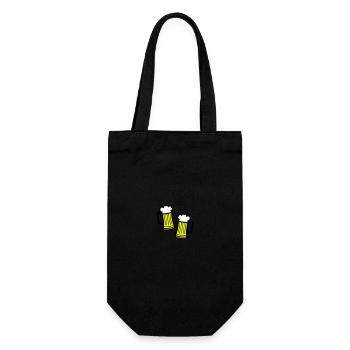 Beer Beer Mug Symbol Drinking Beer Glass - Gift Bag for Bottles - black - Front