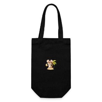 Mouse Summer Beach Comic - Gift Bag for Bottles - black - Front