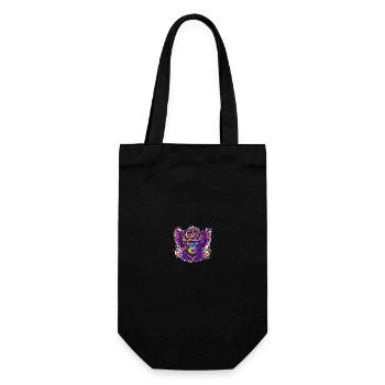 Affe Wappen Porträt Bunt - Geschenkbeutel für Flaschen - Schwarz - Vorne