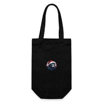 Gorilla Weihnachten Christmas - Gift Bag for Bottles - black - Front