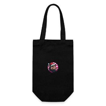 Pig Christmas Christmas Wild Boar - Gift Bag for Bottles - black - Front