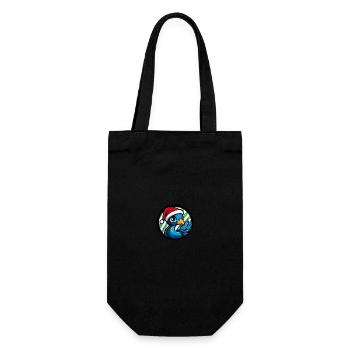 Peacock Bird Christmas Christmas - Gift Bag for Bottles - black - Front