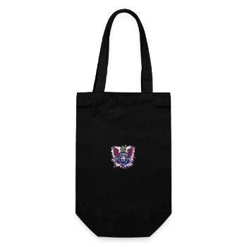 Gorilla Wappen Porträt Bunt - Geschenkbeutel für Flaschen - Schwarz - Vorne