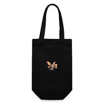 Libellule bière pixel - Sac à bouteille - noir - Devant