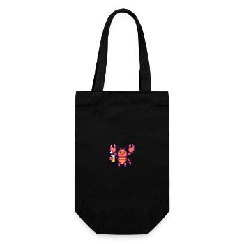 homard crabe bière pixel - Sac à bouteille - noir - Devant