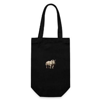 Rhinocéros Animal - Sac à bouteille - noir - Devant