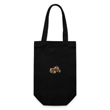 Icône du tracteur agricole - Sac à bouteille - noir - Devant