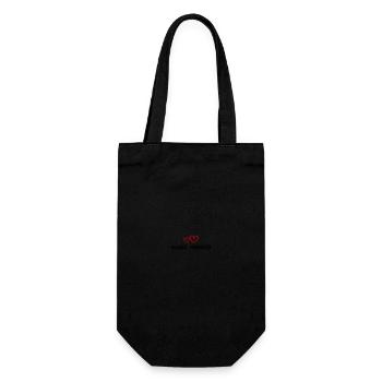 Just Married Wedding Heart - Gift Bag for Bottles - black - Front
