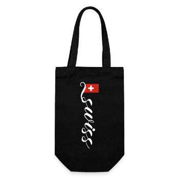 Switzerland - Gift Bag for Bottles - black - Front