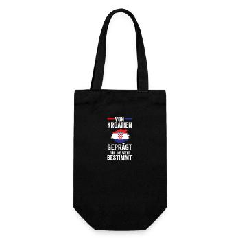 Kroate Kroatisch Kroatien - Geschenkbeutel für Flaschen - Schwarz - Vorne