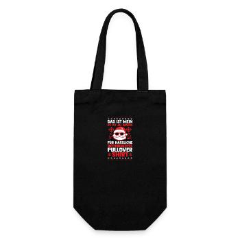 Weihnachtsmann Weihnachten Hässliche Weihnachten - Geschenkbeutel für Flaschen - Schwarz - Vorne
