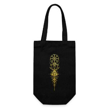 Aegishjalmur Triskele Viking Runes Seidr Magic - Gift Bag for Bottles - black - Front