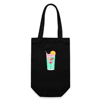 Tropical Bliss - Gift Bag for Bottles - black - Front