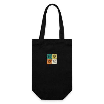 Cow Cattle Highland Cattle - Gift Bag for Bottles - black - Front