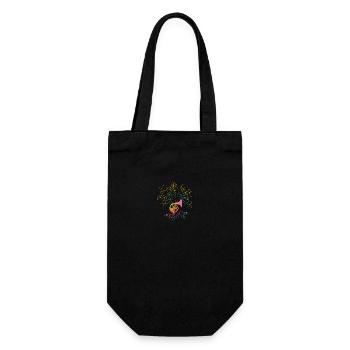 Horn player French horn - Gift Bag for Bottles - black - Front