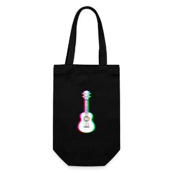 EDM - Acoustic Guitar - Glitch Rave Style - Gift Bag for Bottles - black - Front