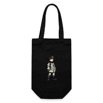Feuerwehrmann Junge - Cute Job Design - Geschenkbeutel für Flaschen - Schwarz - Vorne